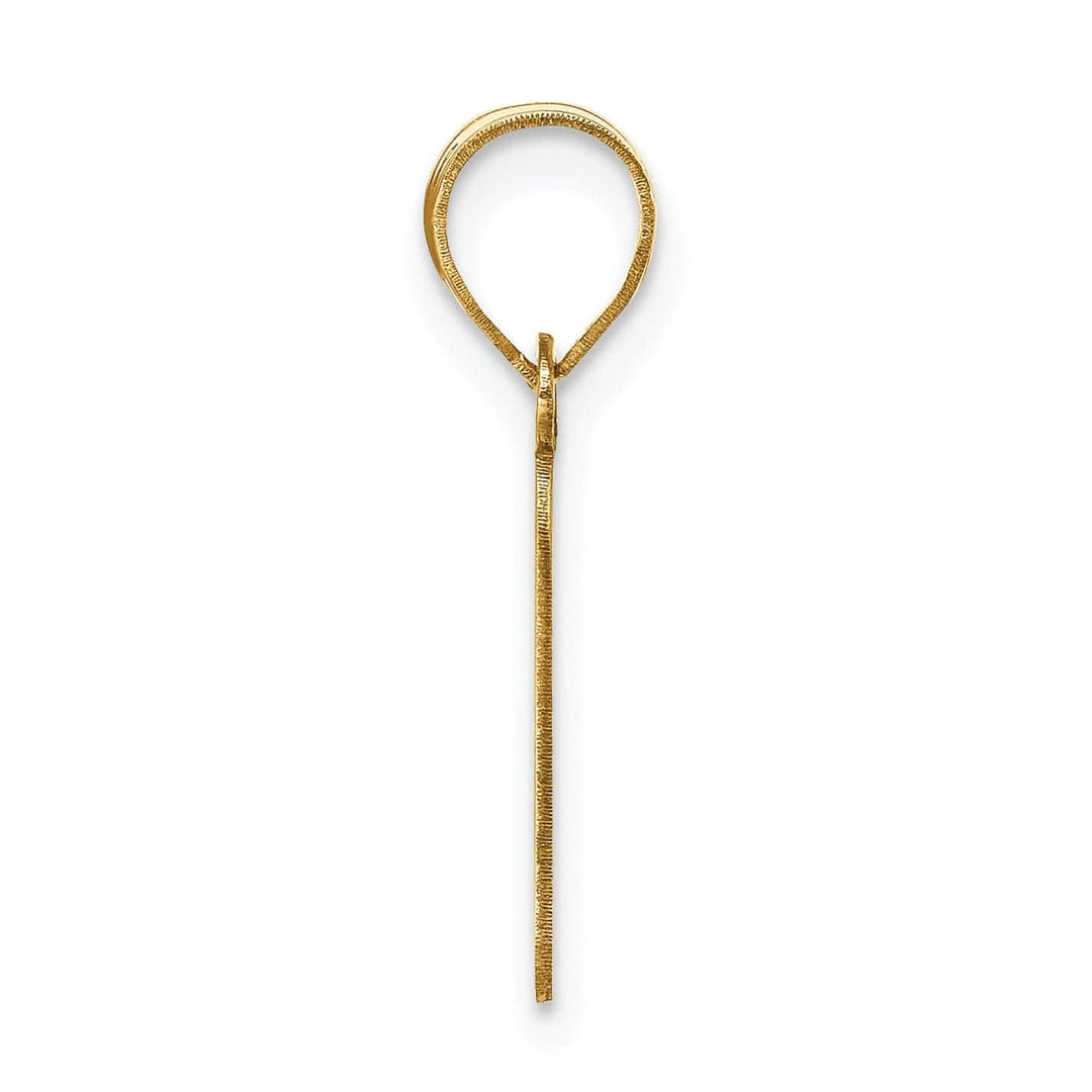 Lovely Rita's Pendants & Charms 14k Yellow Gold Slanted Design Bubble Letter F Initial Pendant