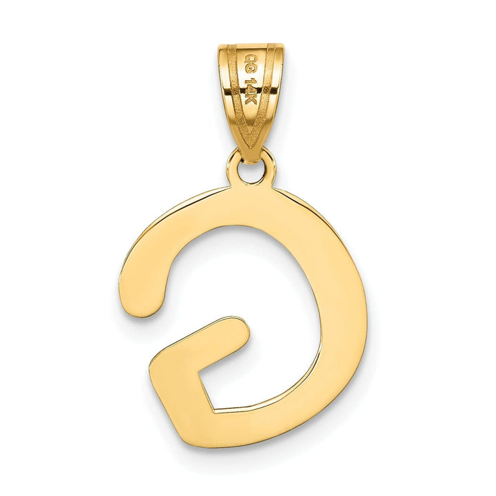 Lovely Rita's Pendants & Charms 14k Yellow Gold Slanted Design Bubble Letter G Initial Pendant
