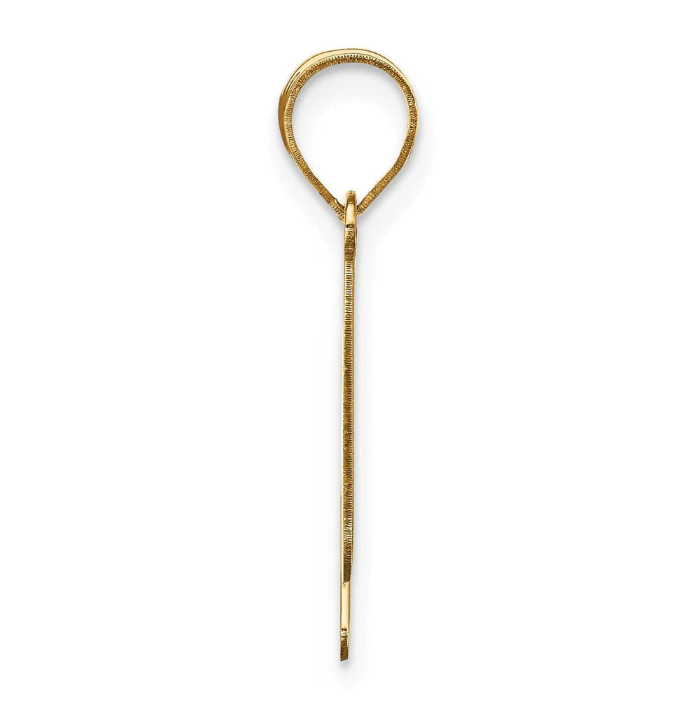 Lovely Rita's Pendants & Charms 14k Yellow Gold Slanted Design Bubble Letter H Initial Pendant