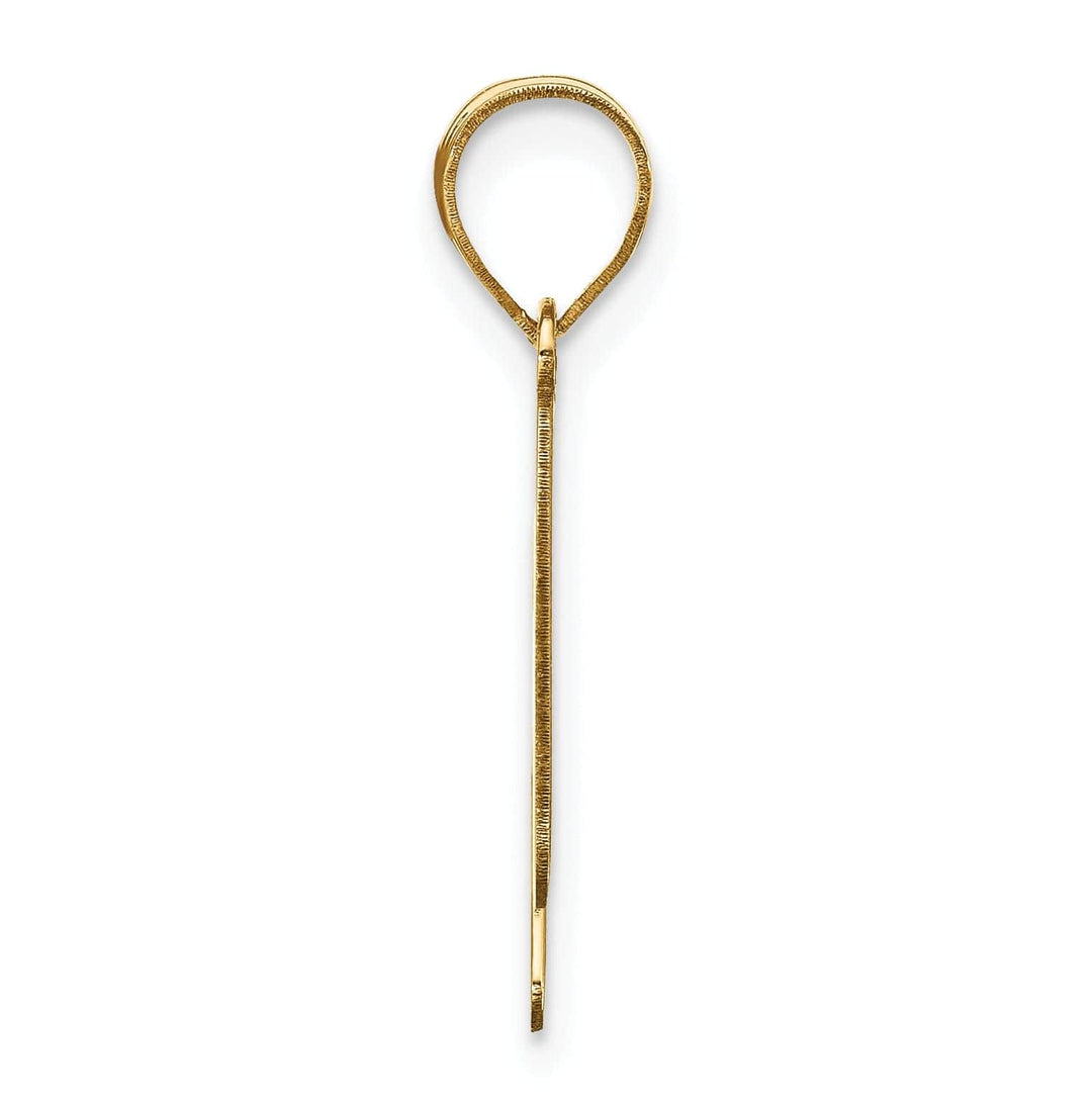 Lovely Rita's Pendants & Charms 14k Yellow Gold Slanted Design Bubble Letter H Initial Pendant