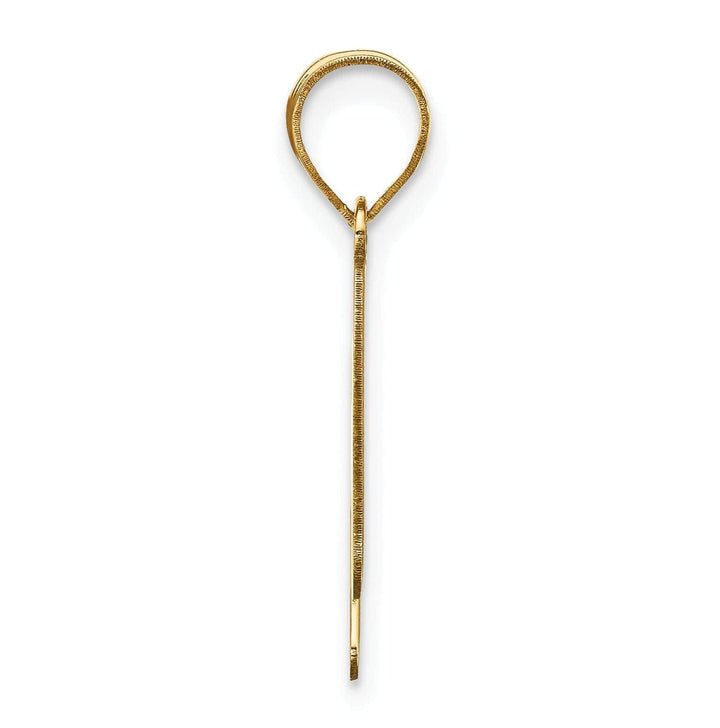 Lovely Rita's Pendants & Charms 14k Yellow Gold Slanted Design Bubble Letter H Initial Pendant