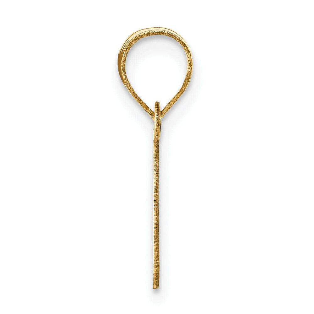 Lovely Rita's Pendants & Charms 14k Yellow Gold Slanted Design Bubble Letter I Initial Pendant