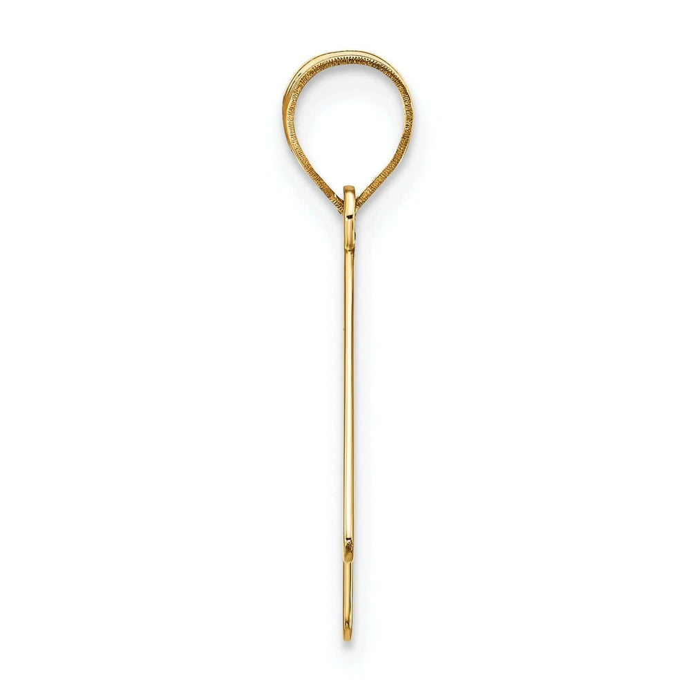 Lovely Rita's Pendants & Charms 14k Yellow Gold Slanted Design Bubble Letter K Initial Pendant