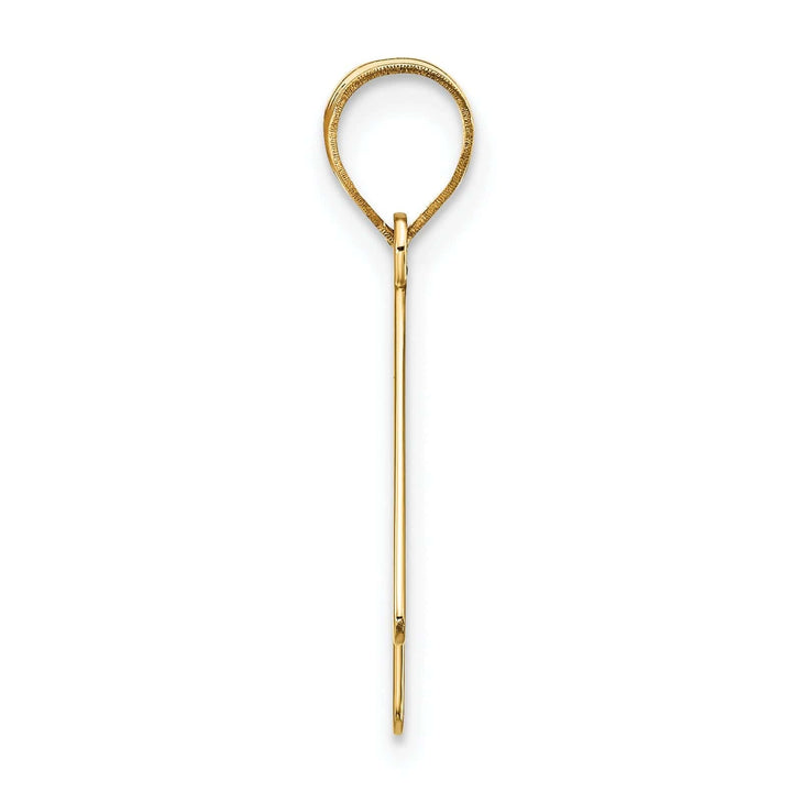 Lovely Rita's Pendants & Charms 14k Yellow Gold Slanted Design Bubble Letter K Initial Pendant