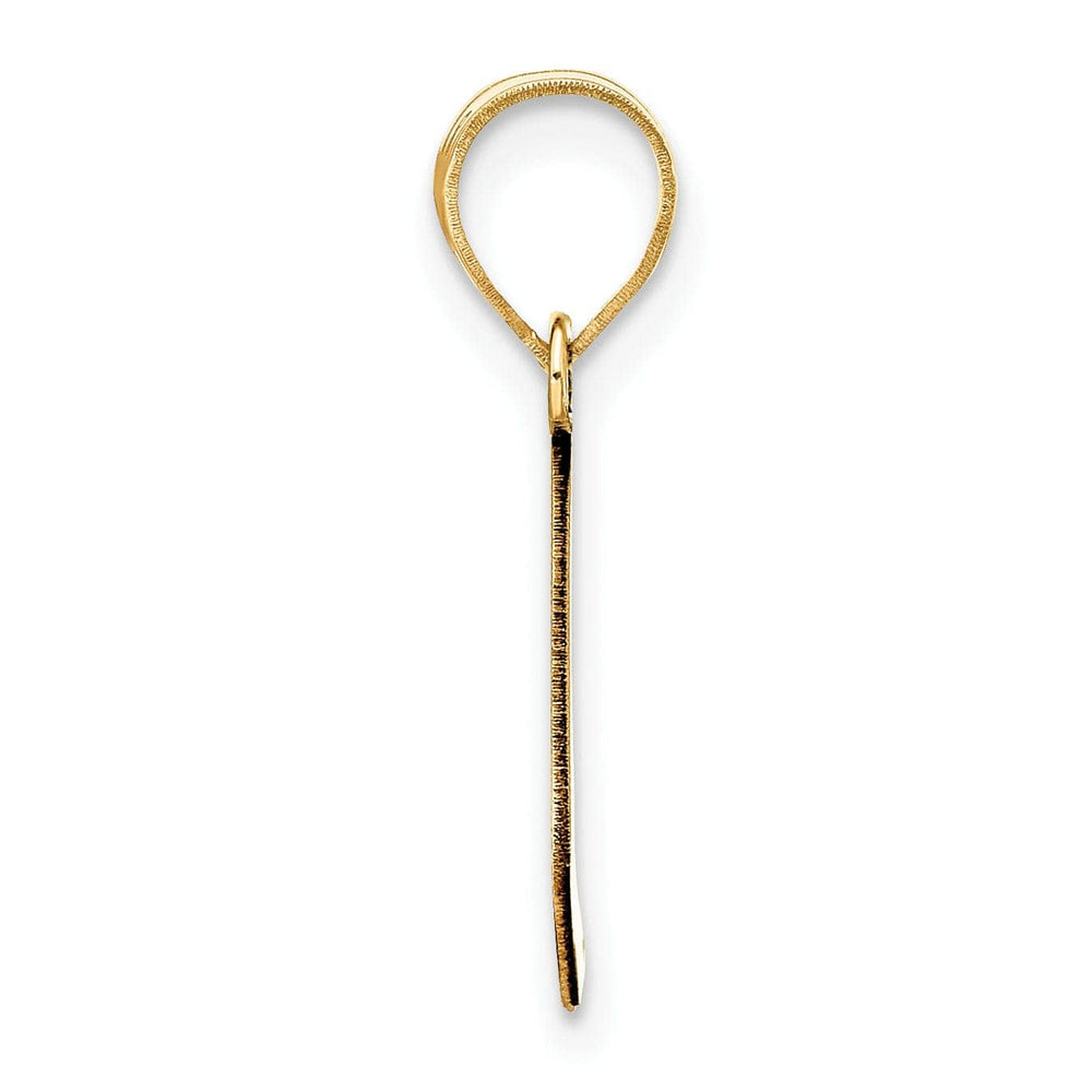 Lovely Rita's Pendants & Charms 14k Yellow Gold Slanted Design Bubble Letter L Initial Pendant