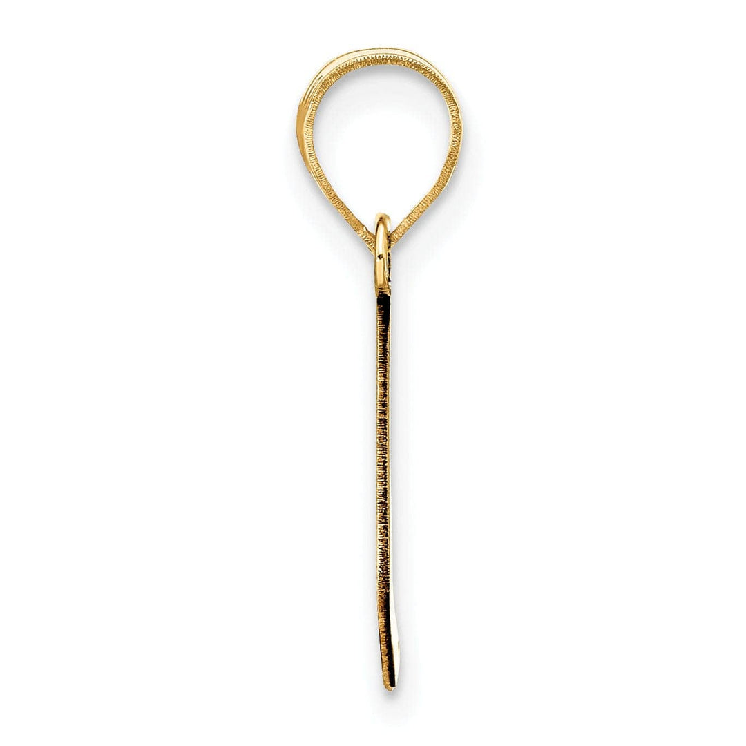 Lovely Rita's Pendants & Charms 14k Yellow Gold Slanted Design Bubble Letter L Initial Pendant