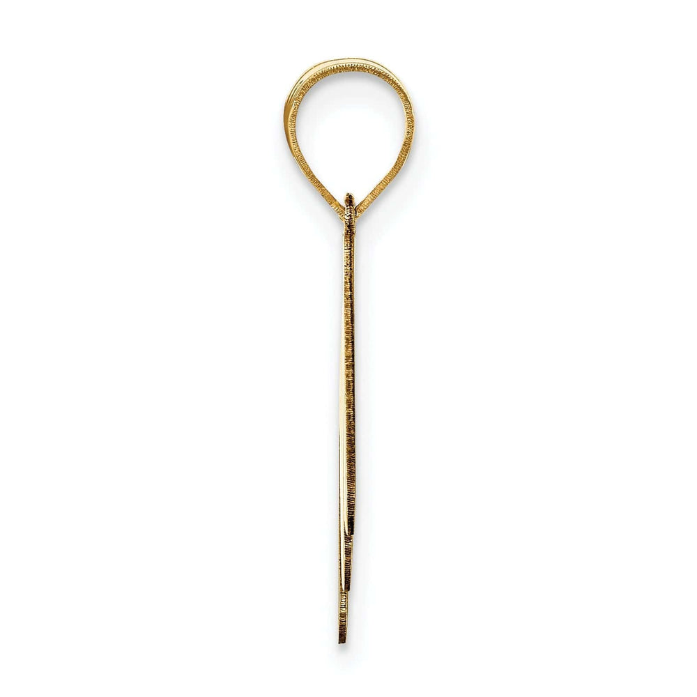Lovely Rita's Pendants & Charms 14k Yellow Gold Slanted Design Bubble Letter M Initial Pendant