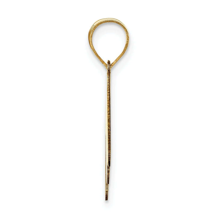 Lovely Rita's Pendants & Charms 14k Yellow Gold Slanted Design Bubble Letter M Initial Pendant