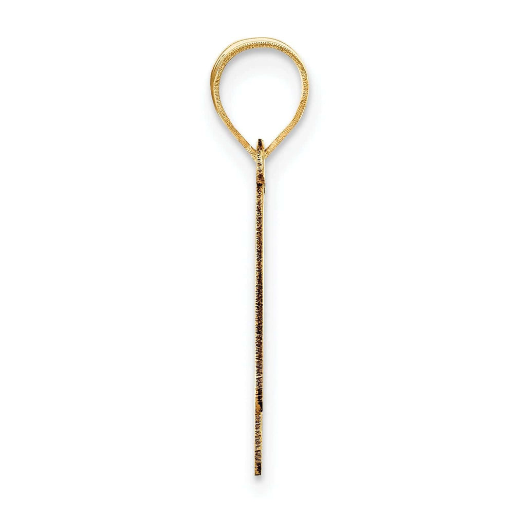 Lovely Rita's Pendants & Charms 14k Yellow Gold Slanted Design Bubble Letter N Initial Pendant