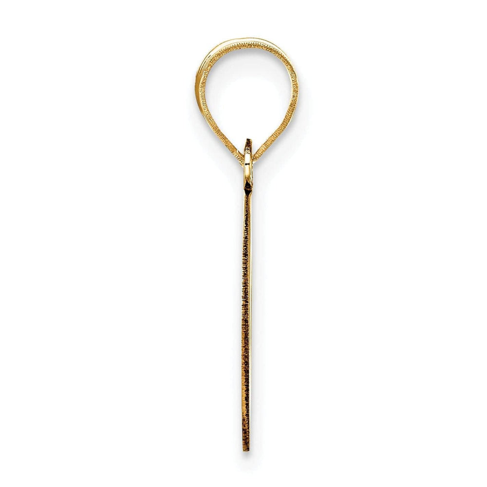 Lovely Rita's Pendants & Charms 14k Yellow Gold Slanted Design Bubble Letter O Initial Pendant