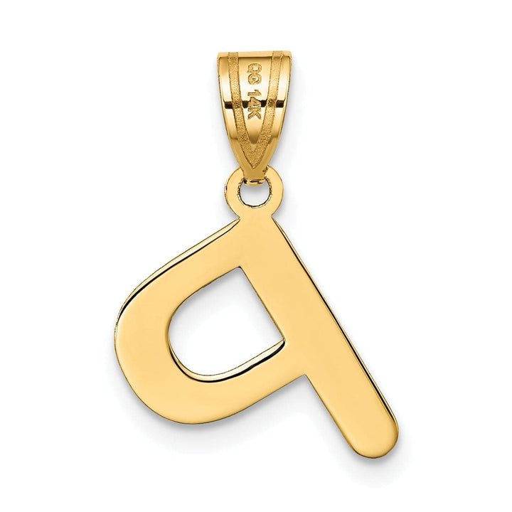 Lovely Rita's Pendants & Charms 14k Yellow Gold Slanted Design Bubble Letter P Initial Pendant