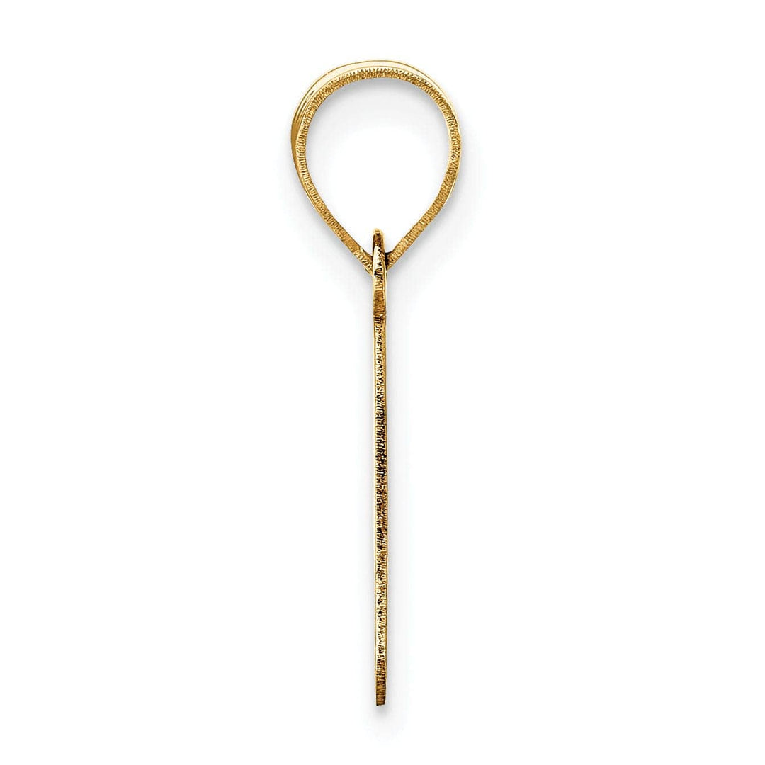Lovely Rita's Pendants & Charms 14k Yellow Gold Slanted Design Bubble Letter P Initial Pendant