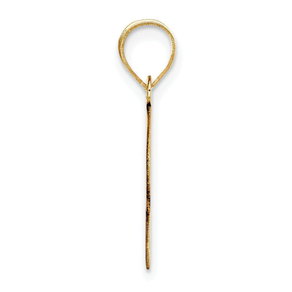 Lovely Rita's Pendants & Charms 14k Yellow Gold Slanted Design Bubble Letter R Initial Pendant