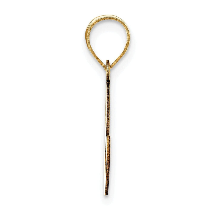 Lovely Rita's Pendants & Charms 14k Yellow Gold Slanted Design Bubble Letter S Initial Pendant