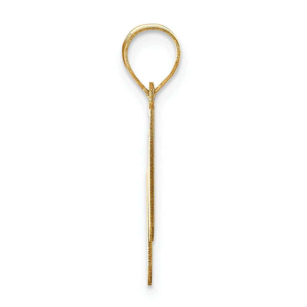 Lovely Rita's Pendants & Charms 14k Yellow Gold Slanted Design Bubble Letter W Initial Pendant