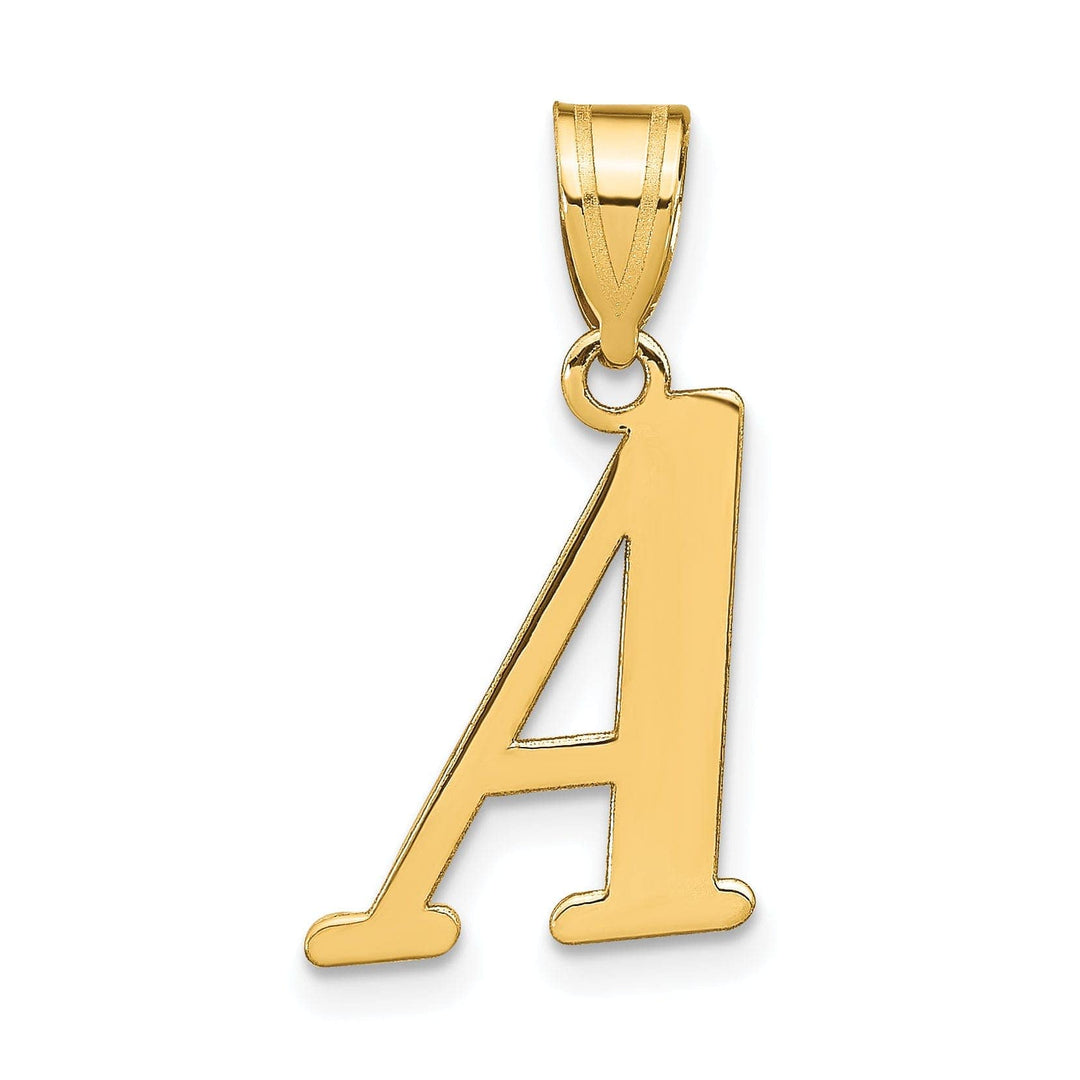 Lovely Rita's Pendants & Charms 14k Yellow Gold Slanted Design Letter A Initial Charm Pendant