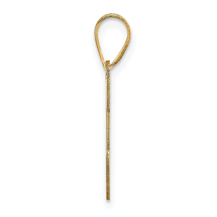 Lovely Rita's Pendants & Charms 14k Yellow Gold Slanted Design Letter C Initial Charm Pendant