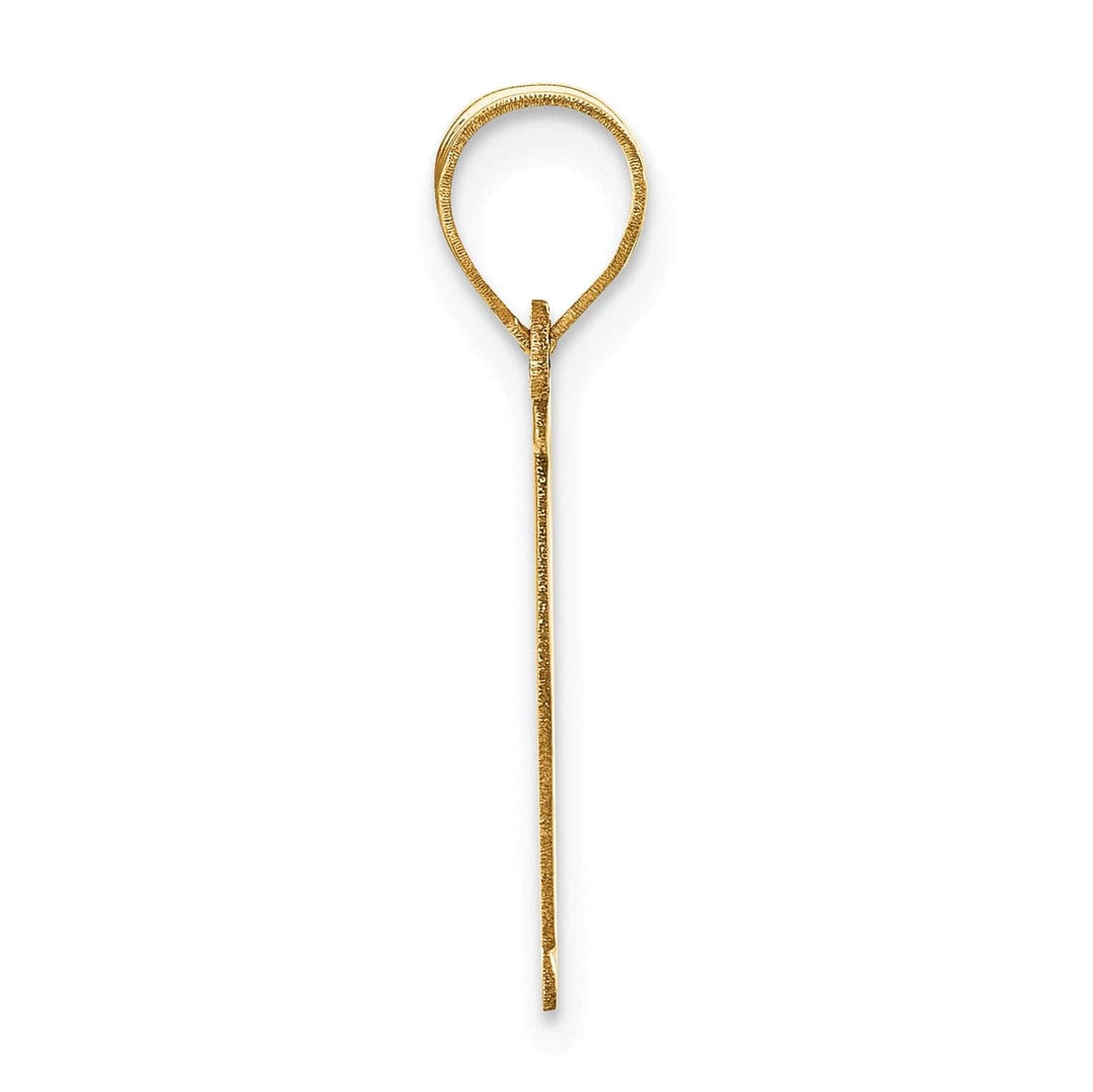 Lovely Rita's Pendants & Charms 14k Yellow Gold Slanted Design Letter E Initial Charm Pendant