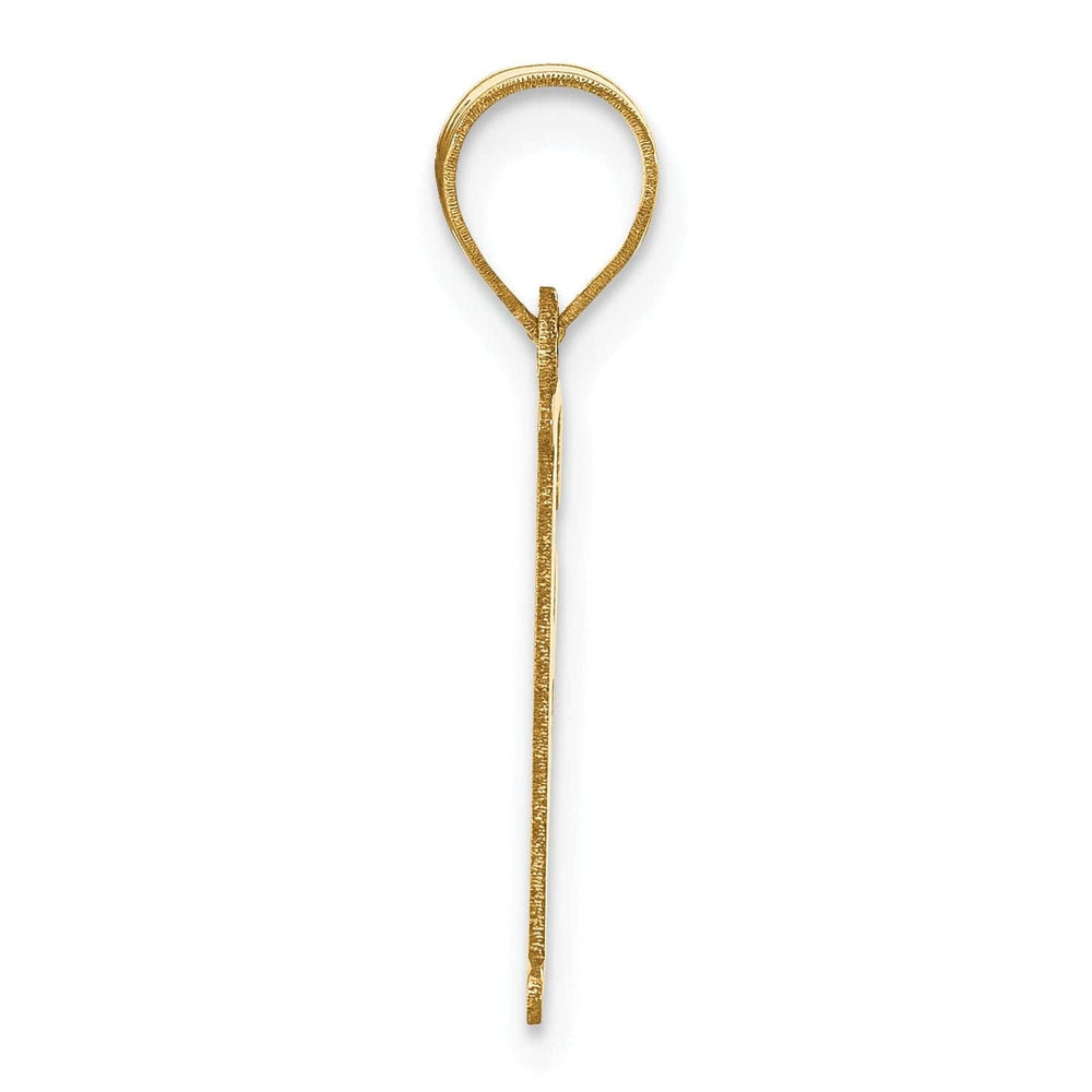 Lovely Rita's Pendants & Charms 14k Yellow Gold Slanted Design Letter F Initial Charm Pendant