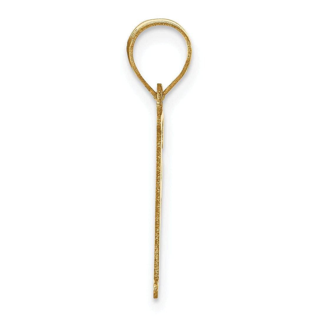 Lovely Rita's Pendants & Charms 14k Yellow Gold Slanted Design Letter F Initial Charm Pendant