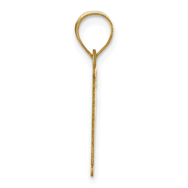 Lovely Rita's Pendants & Charms 14k Yellow Gold Slanted Design Letter F Initial Charm Pendant