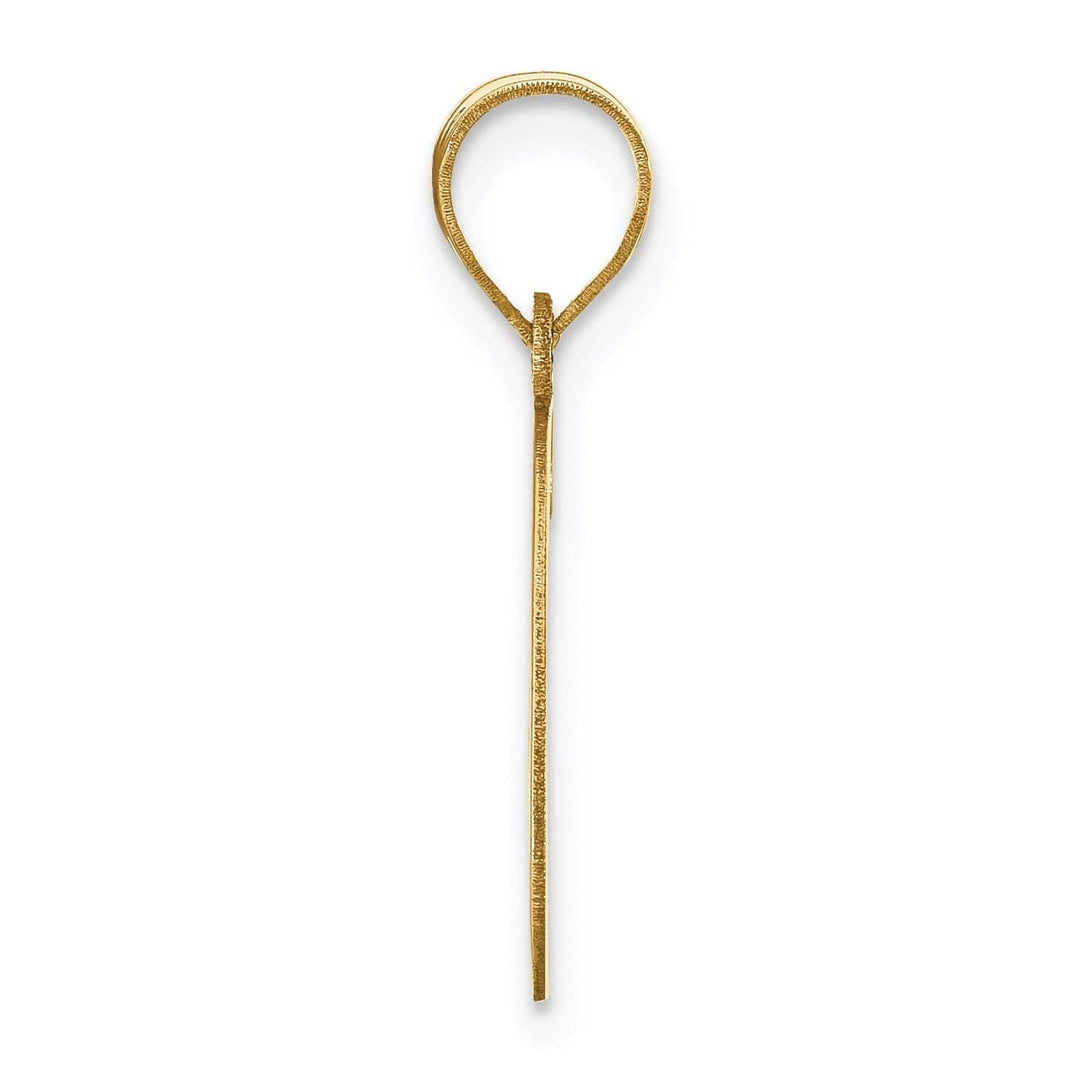 Lovely Rita's Pendants & Charms 14k Yellow Gold Slanted Design Letter G Initial Charm Pendant
