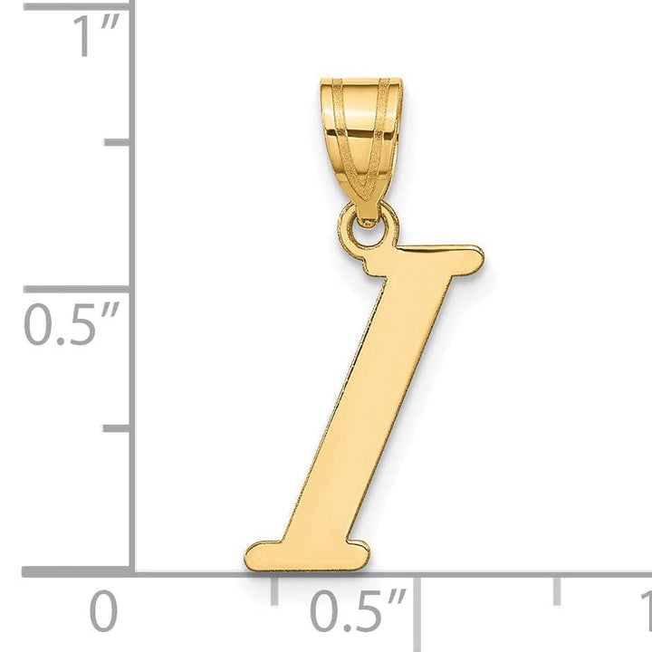 Lovely Rita's Pendants & Charms 14k Yellow Gold Slanted Design Letter I Initial Charm Pendant