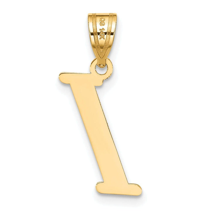 Lovely Rita's Pendants & Charms 14k Yellow Gold Slanted Design Letter I Initial Charm Pendant