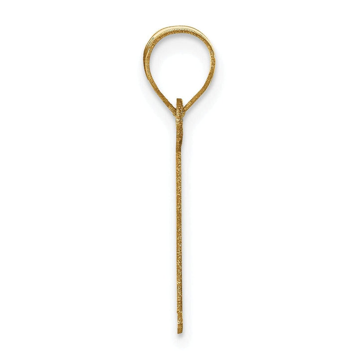 Lovely Rita's Pendants & Charms 14k Yellow Gold Slanted Design Letter I Initial Charm Pendant