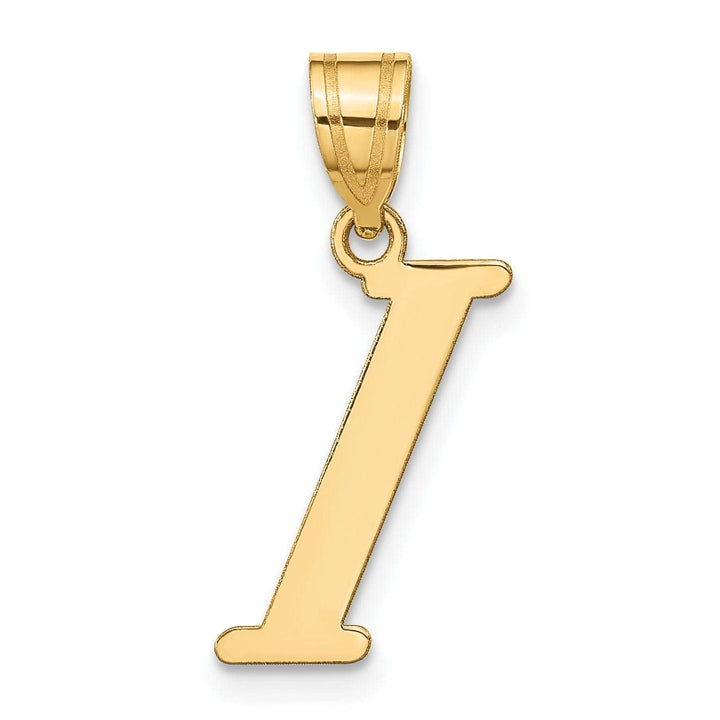 Lovely Rita's Pendants & Charms 14k Yellow Gold Slanted Design Letter I Initial Charm Pendant