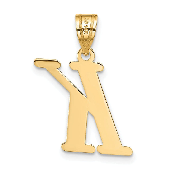 Lovely Rita's Pendants & Charms 14k Yellow Gold Slanted Design Letter K Initial Charm Pendant