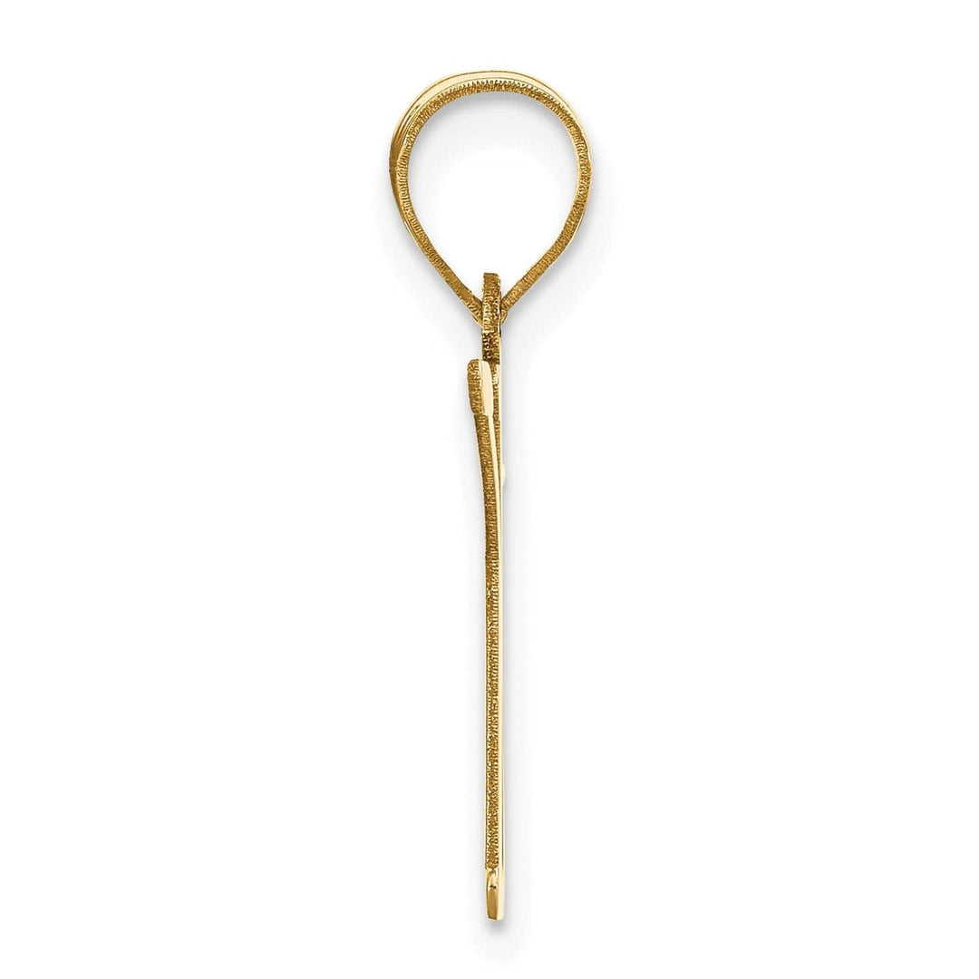 Lovely Rita's Pendants & Charms 14k Yellow Gold Slanted Design Letter K Initial Charm Pendant