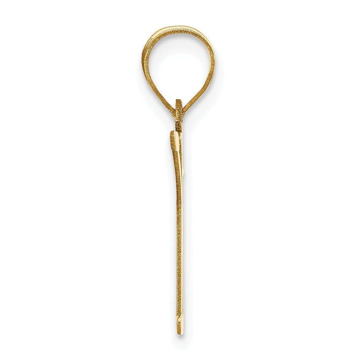 Lovely Rita's Pendants & Charms 14k Yellow Gold Slanted Design Letter K Initial Charm Pendant