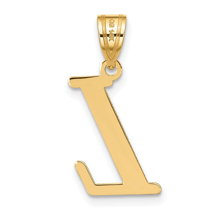 Lovely Rita's Pendants & Charms 14k Yellow Gold Slanted Design Letter L Initial Charm Pendant