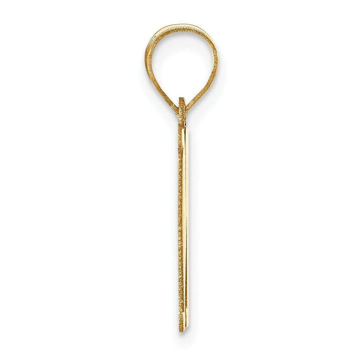 Lovely Rita's Pendants & Charms 14k Yellow Gold Slanted Design Letter M Initial Charm Pendant
