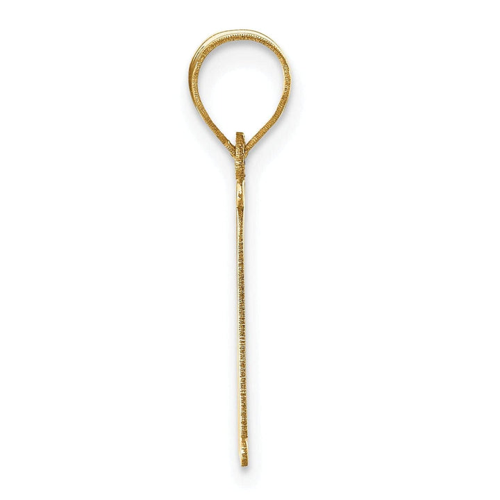 Lovely Rita's Pendants & Charms 14k Yellow Gold Slanted Design Letter N Initial Charm Pendant