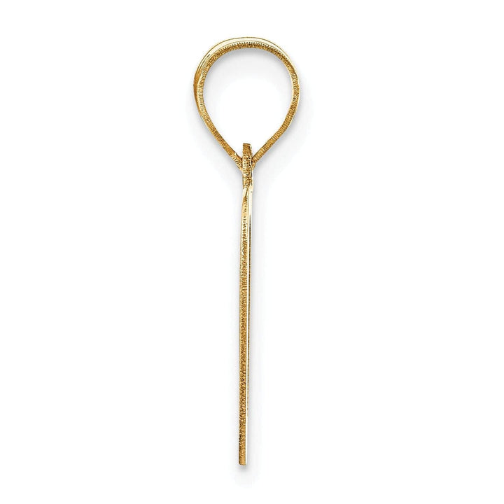 Lovely Rita's Pendants & Charms 14k Yellow Gold Slanted Design Letter O Initial Charm Pendant