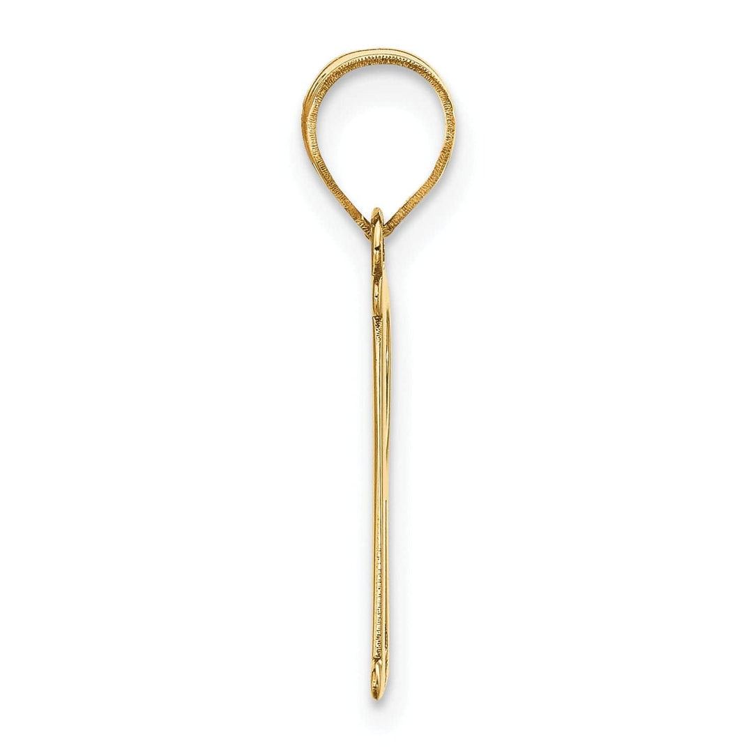 Lovely Rita's Pendants & Charms 14k Yellow Gold Slanted Design Letter R Initial Charm Pendant
