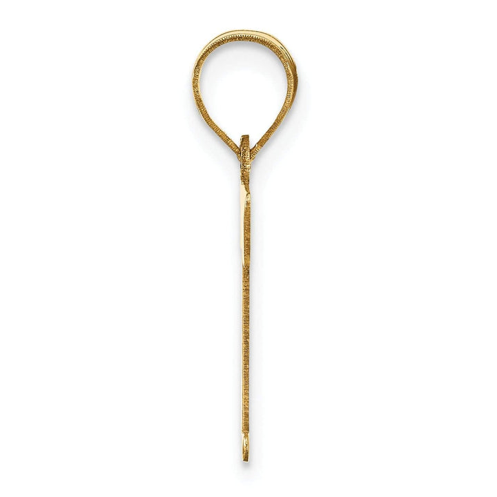 Lovely Rita's Pendants & Charms 14k Yellow Gold Slanted Design Letter T Initial Charm Pendant