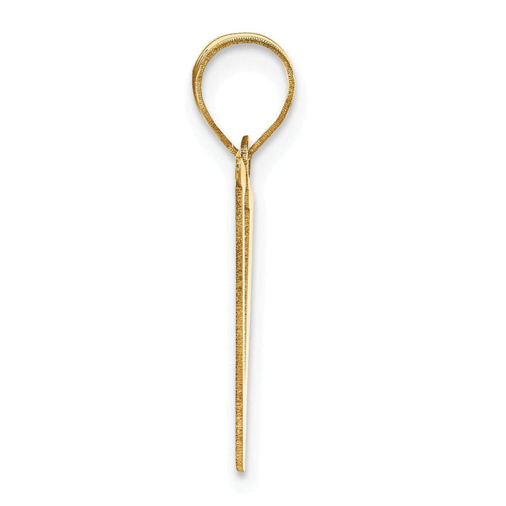 Lovely Rita's Pendants & Charms 14k Yellow Gold Slanted Design Letter V Initial Charm Pendant