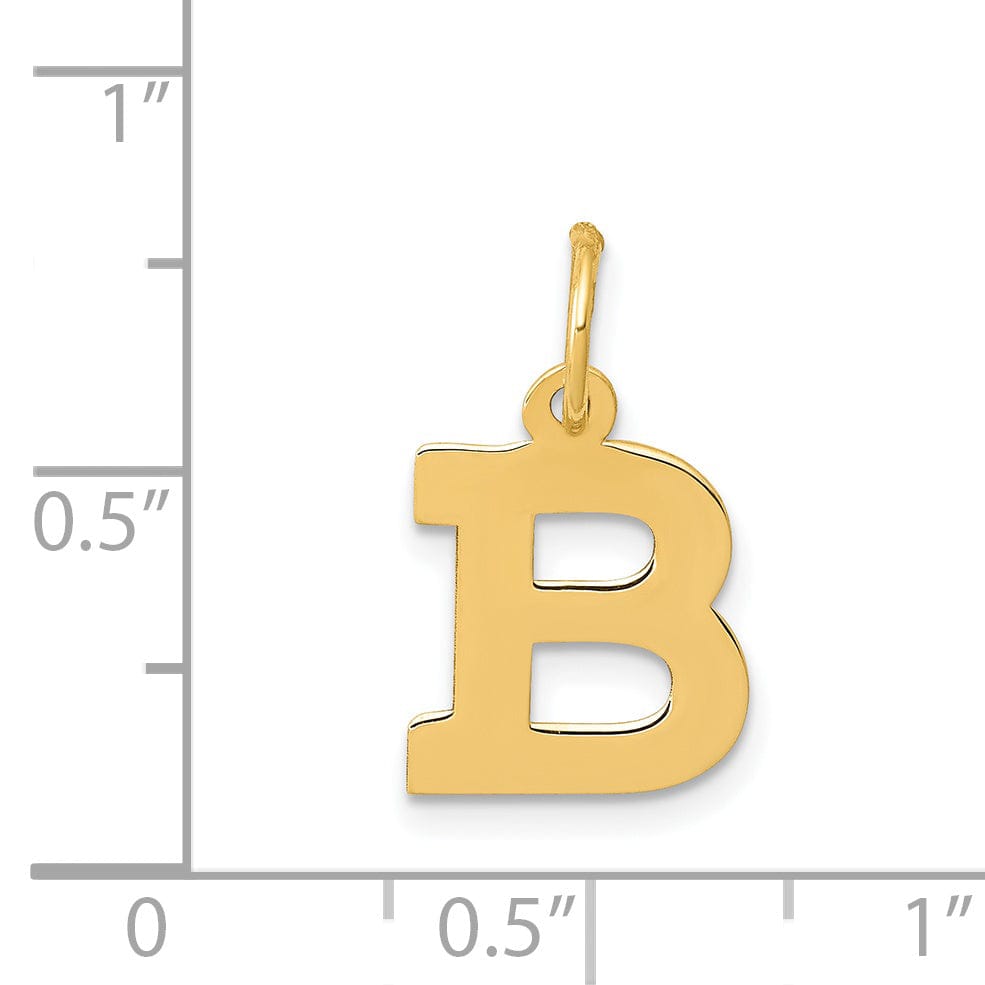 Lovely Rita's Pendants & Charms 14k Yellow Gold Small Block Design Letter B Initial Pendant