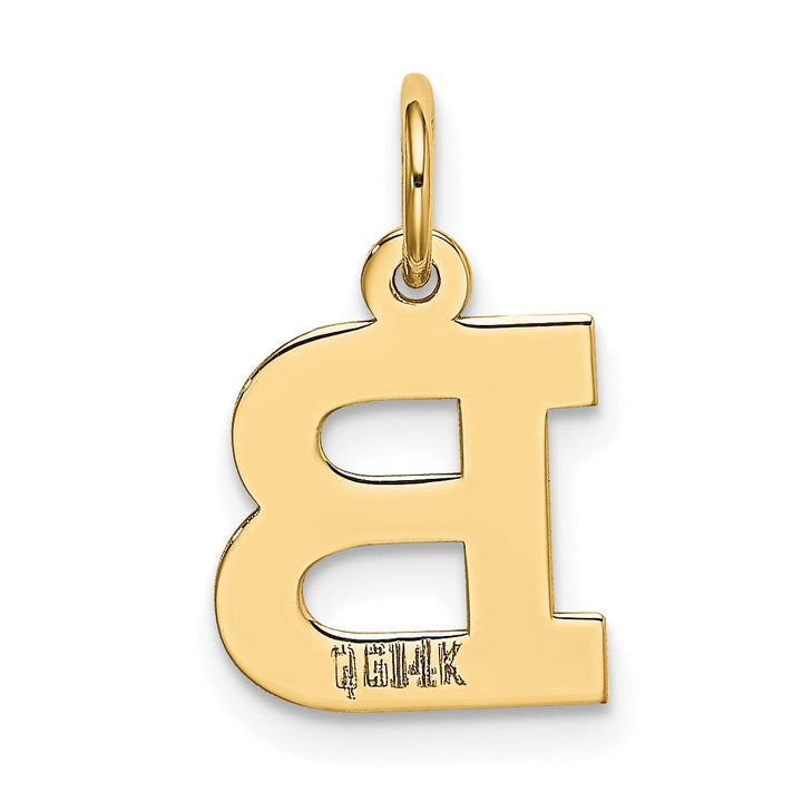 Lovely Rita's Pendants & Charms 14k Yellow Gold Small Block Design Letter B Initial Pendant