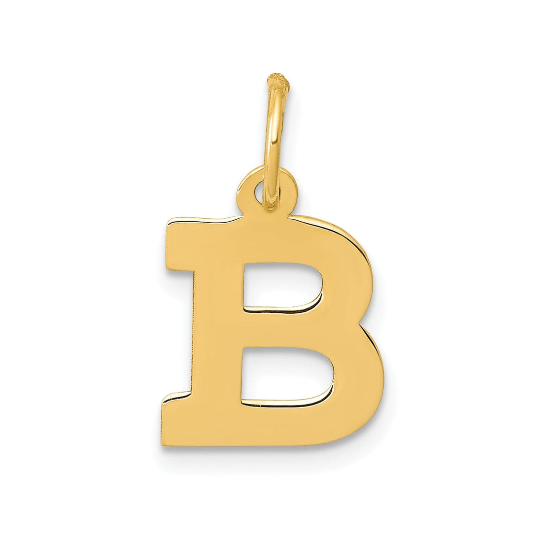 Lovely Rita's Pendants & Charms 14k Yellow Gold Small Block Design Letter B Initial Pendant