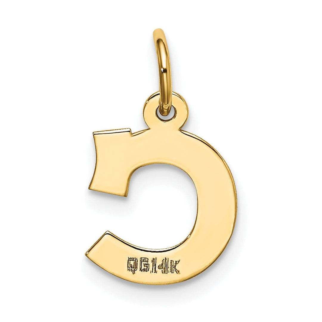 Lovely Rita's Pendants & Charms 14k Yellow Gold Small Block Design Letter C Initial Pendant