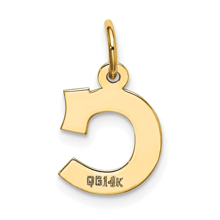 Lovely Rita's Pendants & Charms 14k Yellow Gold Small Block Design Letter C Initial Pendant