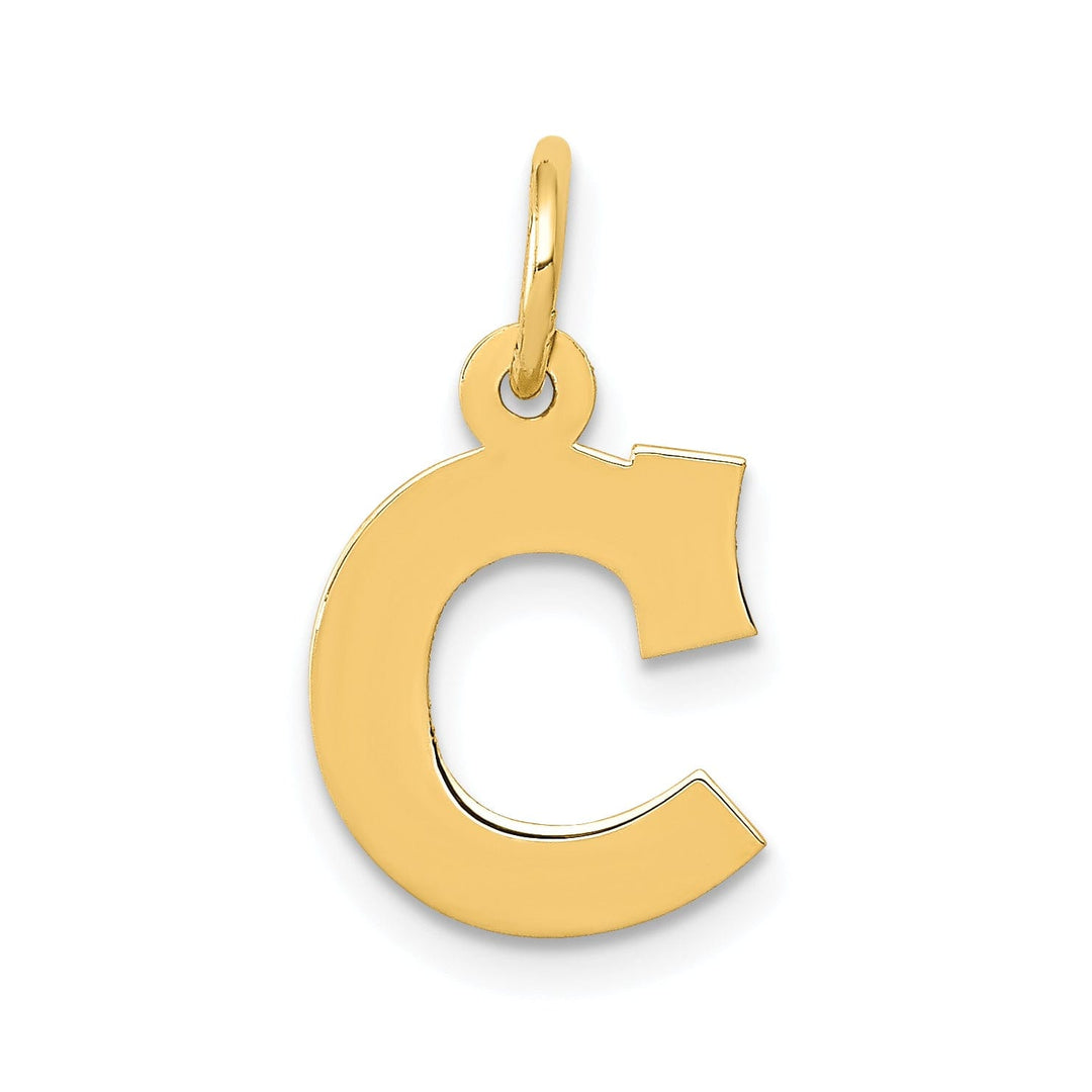 Lovely Rita's Pendants & Charms 14k Yellow Gold Small Block Design Letter C Initial Pendant
