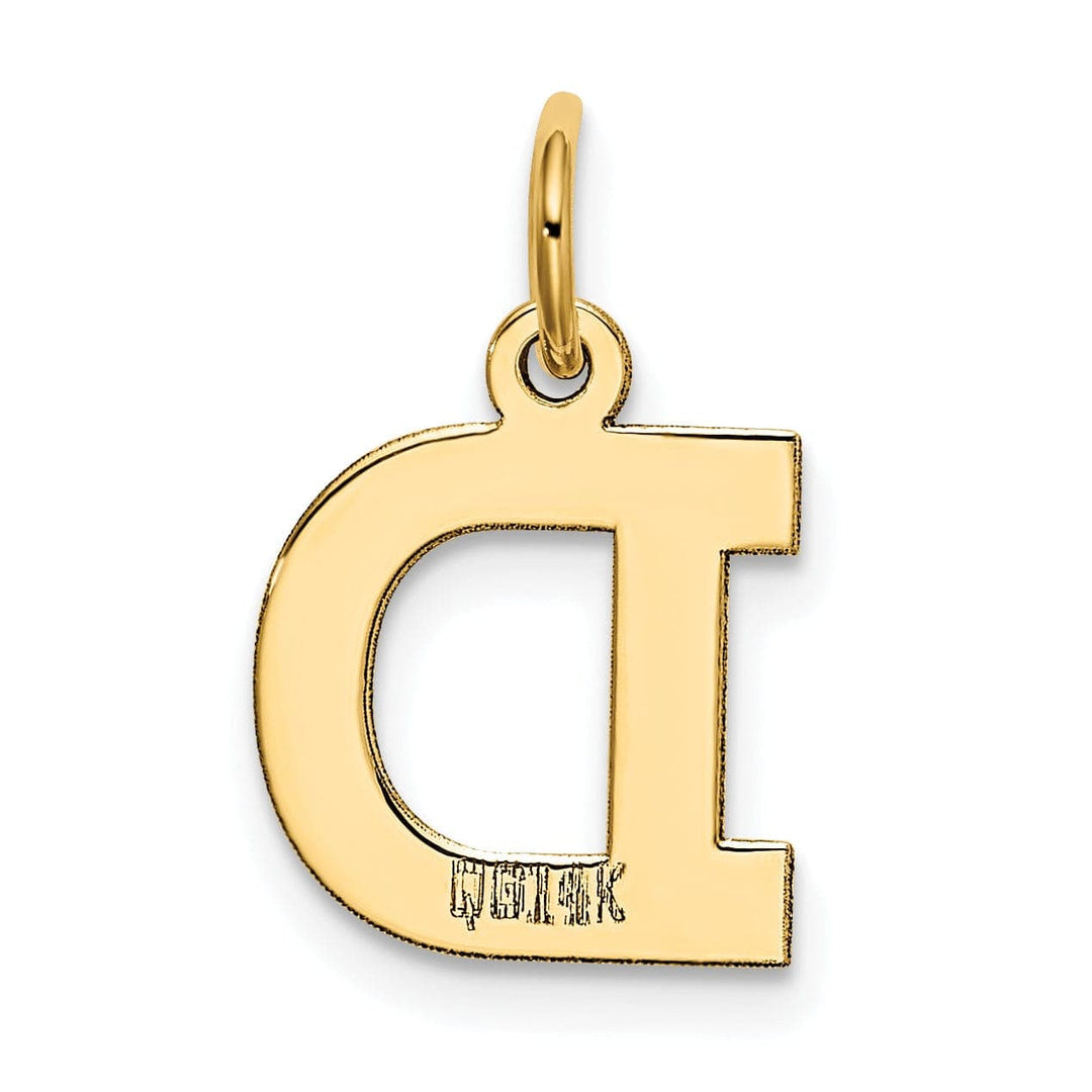 Lovely Rita's Pendants & Charms 14k Yellow Gold Small Block Design Letter D Initial Pendant