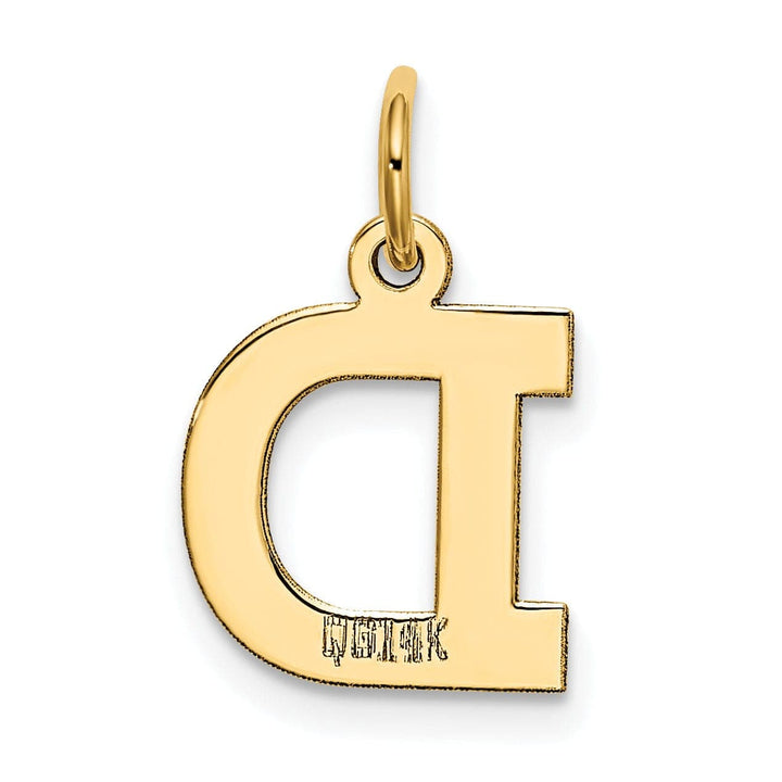 Lovely Rita's Pendants & Charms 14k Yellow Gold Small Block Design Letter D Initial Pendant
