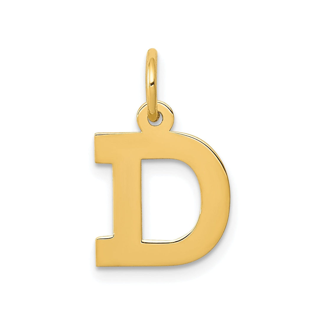 Lovely Rita's Pendants & Charms 14k Yellow Gold Small Block Design Letter D Initial Pendant