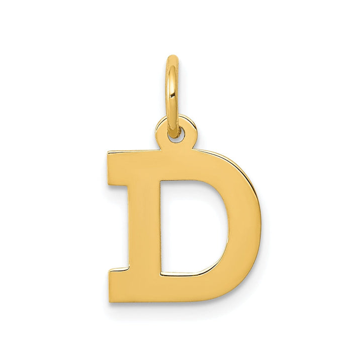 Lovely Rita's Pendants & Charms 14k Yellow Gold Small Block Design Letter D Initial Pendant